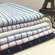 竹节风色织全棉彩色条纹格子布料，纯棉面料床单幼儿园宝宝，布衬衫(布衬衫)布