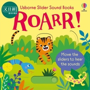 滑动发声书动物叫声roarr!usborneslidersoundbooks英文原版儿童纸板书，自然绘本动物图画书有声书又日新