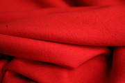 日本进口大红色罗马针织羊毛面料设计师连衣裙套装布料
