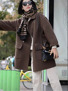 徐大可家2022年秋冬双面羊绒，大衣女韩版显瘦中长款羊毛外套