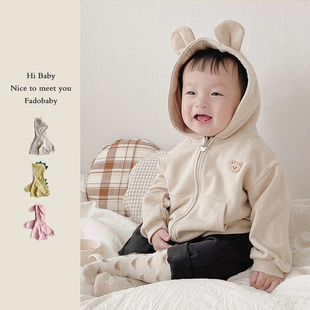 ins2024春季韩版婴幼儿童连帽小外套宝宝可爱小动物造型夹克