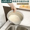德国304不锈钢盆沥水篮家用厨房洗菜专用漏盆过滤洗米筛米神器
