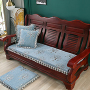 实木沙发海绵垫子新中式春秋红木质长椅坐垫防滑加厚皮沙发座垫