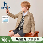 hazzys哈吉斯童装男女童棉服2023秋冬中大童舒适挺括保暖外套