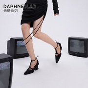 daphnelab达芙妮无糖3d打印高跟鞋女夏2023尖头，粗跟凉鞋女