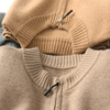 鄂尔多斯市男士羊绒衫圆领毛衣开衫纯色山羊绒衫宽松休闲外套