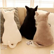 创意猫背影公仔抱枕玩偶猫咪，咖啡厅沙发靠垫，毛绒玩具孤单喵布娃娃