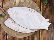 创意鱼型盘12-16英寸鱼盘釉下陶瓷长方鱼盘子餐具长条碟菜盘