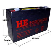 HEHB-0610童车蓄电池6V10A蓄电池电瓶6V10AH免维护电池20HR铅酸
