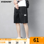 VIISHOW短裤男士潮牌夏季直筒百搭薄款帅气宽松休闲运动五分裤子