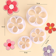 梅花玫瑰花五瓣花塑料切模套装工具翻糖花朵蛋糕烘焙装饰小花模具