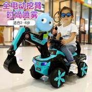 儿童挖掘机可坐可骑人大号电动男女孩工程车玩具车挖土机钩机遥控