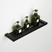 德国北欧黑色304不锈钢卫生间置物架化妆品镜前挂架浴室五金挂件