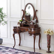美式梳妆台实木英式洛可可风格，卧室欧式法式轻奢化妆桌奢华复古