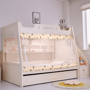 子母床1.5米上下铺梯形双层床，1.2m高低儿童床1.35m上下床全底蚊帐