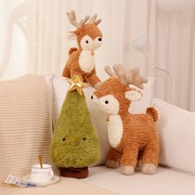 可爱创意圣诞节圣诞树松树，驯鹿麋鹿小鹿毛绒玩具公仔礼物