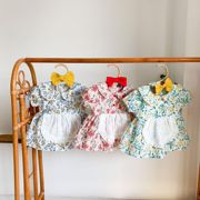 碎花夏装婴儿连体衣女，宝宝1岁新生儿，连衣裙0-3月公主短袖哈衣裙子
