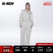 NERDY2023早秋短款女士卫衣裤子两件套套装潮酷休闲运动套装