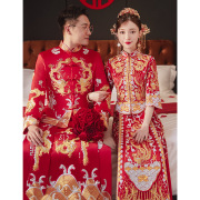 秀禾服2023年结婚中式新娘服秀禾婚服女龙凤褂气质红色秀和服