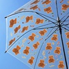 wigglewiggle透明雨伞女半自动雨伞长柄直杆，文彬同款雨伞可爱卡通
