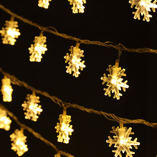 圣诞节雪花灯装饰led彩灯圣诞树挂饰闪灯串灯满天星灯饰电池夜灯