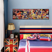 七龙珠全家福装饰画日本经典动漫卧室床头壁画超级赛亚人悟空挂画