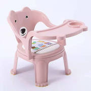宝宝餐椅小型矮款婴儿童吃饭桌子卡通叫叫靠背座椅塑料凳子扶