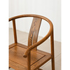 红木家具鸡翅木圈椅新中式仿古太师椅实木椅休闲圆椅靠背椅茶