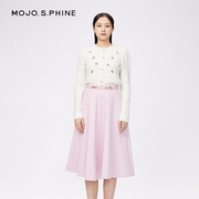 mojo秋冬季高级设计法式收腰半身裙子女优雅气质，通勤a字中长裙