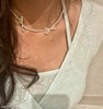 韩国首饰品珍珠串珠蝴蝶结，甜美项链锁骨，链时尚颈链