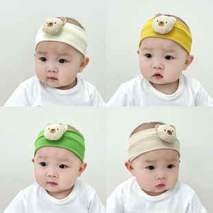 婴儿发带夏季薄款0一6月宝宝帽子囟门，帽3新生儿胎帽护卤门气门帽