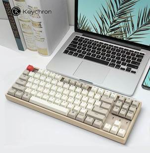 keychronk8蓝牙双模无线机械键盘，87键办公适配平板电脑macwin女