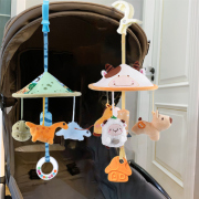 婴儿推车挂铃车载玩具，可夹风铃吊伞3-6个月，安抚安全座椅床铃床挂