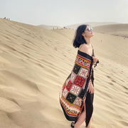 民族风披肩新疆西藏青海大西北旅游穿搭川西敦煌防晒沙漠头巾围巾
