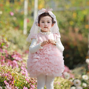 女童韩版公主裙宝宝生日周岁，礼服气质连衣裙，花童蓬蓬纱蛋糕裙