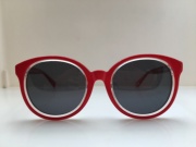 hellokitty红色，透明色板材框，墨镜太阳镜蝶形