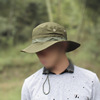 帽子男士奔尼帽大檐帽，圆边帽格子，训练登山户外渔夫帽子遮阳帽丛林
