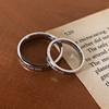 gladtomeetu原创设计纯银，情侣戒指一对男女，简约冷淡风闭口对戒