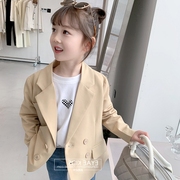 女童西装小外套春秋装2023韩版中大童气质时尚百搭外穿小西服