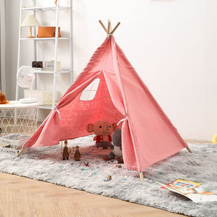 印第安儿童帐篷公主户外小房子室内宝宝，少女心可折叠四角游戏屋