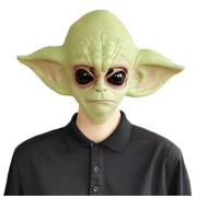 乳胶星球大战尤达大师面具头套绝地大师半脸面罩Master Yoda mask