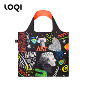 德国LOQI时尚环保袋2023艺术系列反光涂层大容量可折叠包轻便