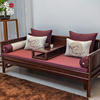 中式罗汉床坐垫刺绣靠垫古典红木沙发坐垫乳胶飘窗垫四季通用定制