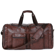 超大容量旅行包男手提包，pu皮质旅游单肩斜跨包商务出差行李袋外贸