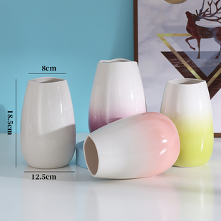 现代简约欧式花瓶透明彩色水培植物绿萝花瓶客厅装饰插花摆件创意