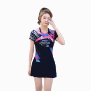 艾饰特羽毛球服连衣裙，女短袖速干运动透气韩国网球乒乓定制比赛服