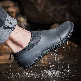 夏季低帮雨鞋男士防滑男士防水雨靴户外钓鱼水靴胶鞋透气时尚水鞋