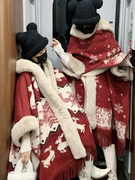圣诞节披风斗篷外套连帽外搭披肩，新年cos兔女郎女王服装红色战袍
