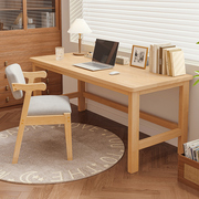 书桌实木电脑桌家用中小学生学习桌，简易出租屋工作台办公写字桌子