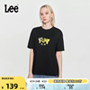 Lee24春夏舒适版型字母印花男友风女短袖T恤显瘦LWT0082164LE